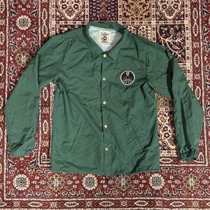 Theories of Atlantis Green Gold Coach windbreaker Jacket pull strings skate coat